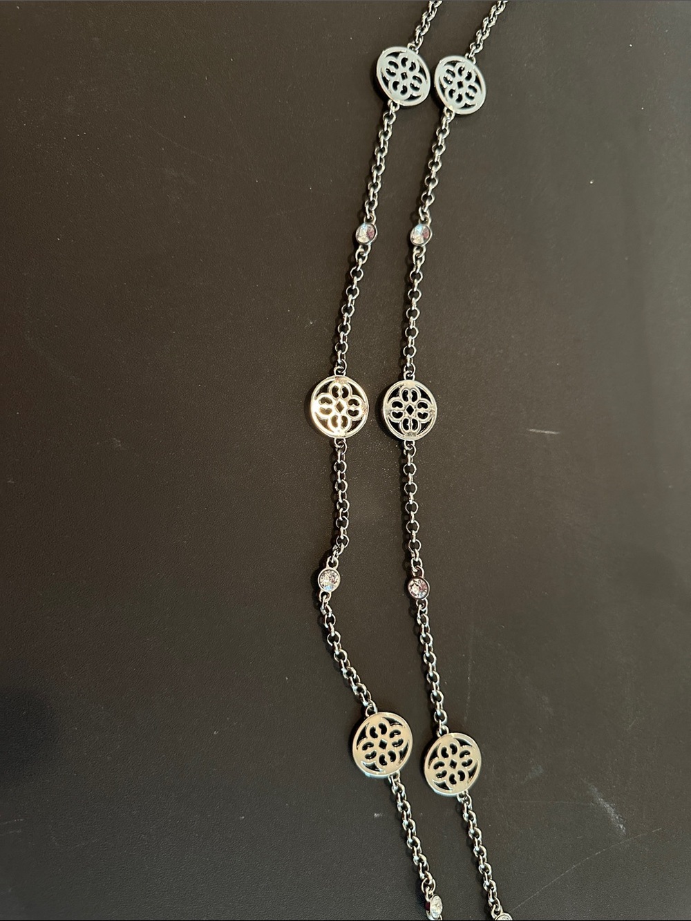 Brighton Silver-Tone Filigree Station Long Necklace